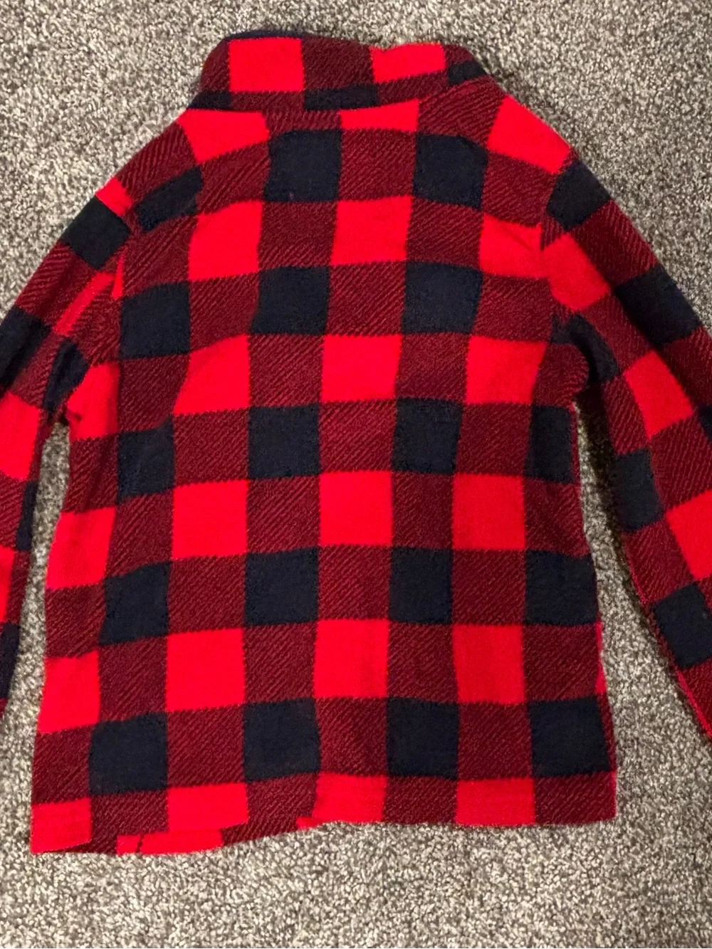 OshKosh B'gosh Red and Black Buffalo Plaid Fleece Jacket